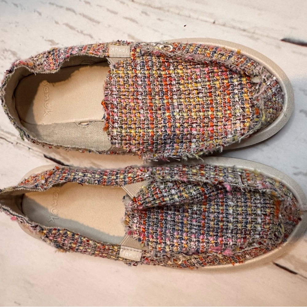 Sanuk Colorful Hemp Slip-On Shoes - Picture 5 of 7